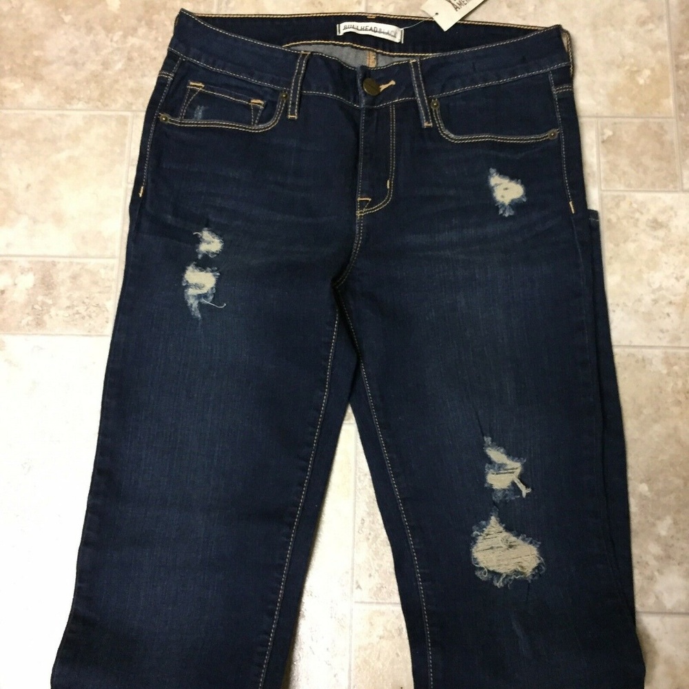 Bullhead Dark Wash (Black) Women's Skinny Jeans